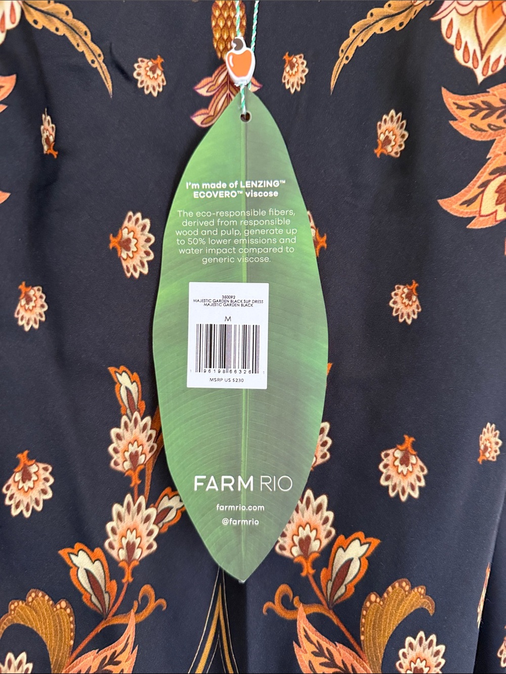 Farm Rio | Black Majestic Garden Slip Maxi Dress - Picture 7 of 9